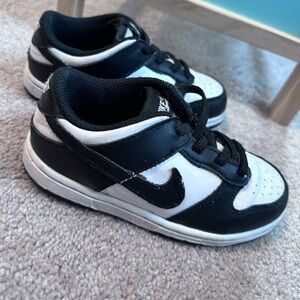 Nike Dunk Low Retro White Black Panda 2021 CW1589-100 Toddler Sneaker- SZ 10 C